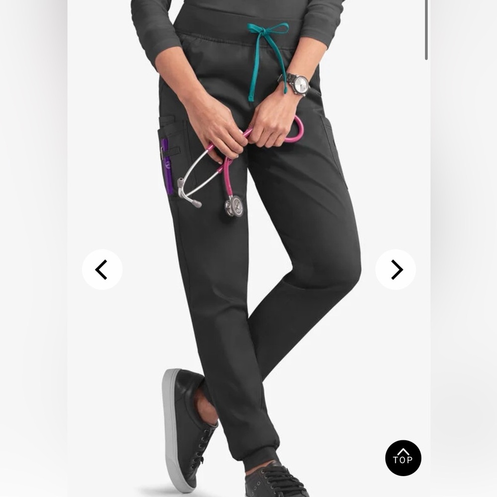 Butter-Soft STRETCH Women's 5-Pocket Contrast Trim Drawstring Cargo Scrub Pants